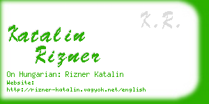 katalin rizner business card